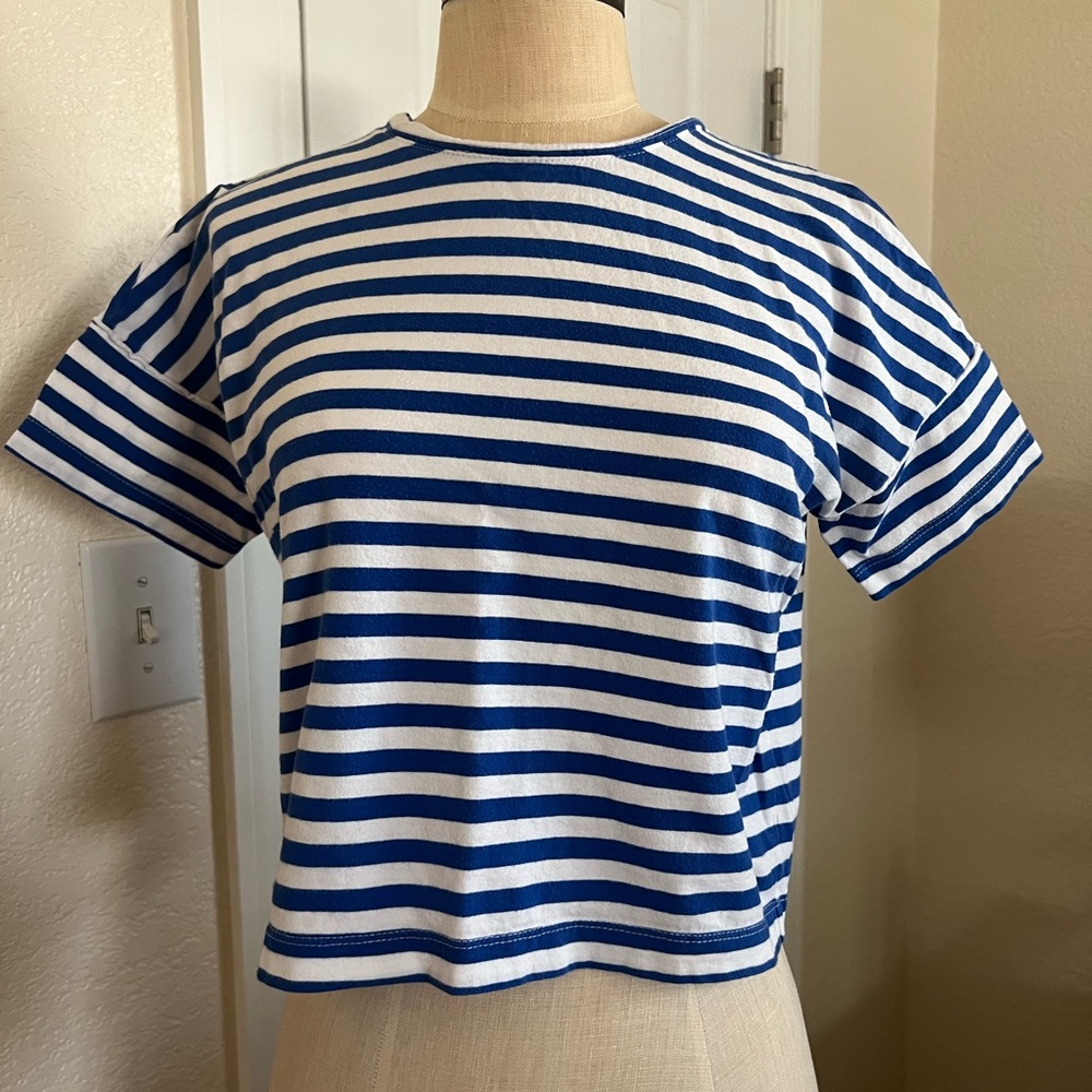 Solid & Striped Blue and White Tee